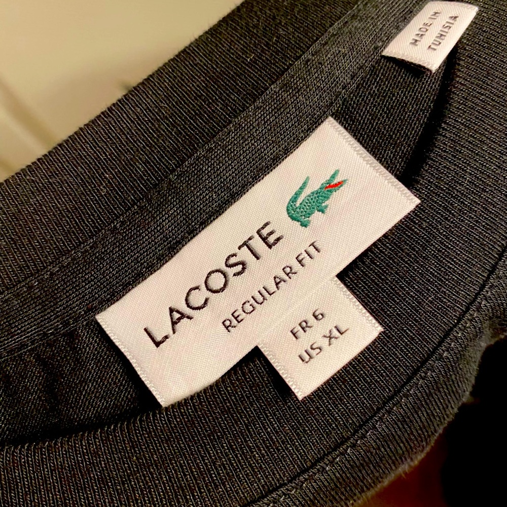 Lacoste Black Short Sleeve Tee